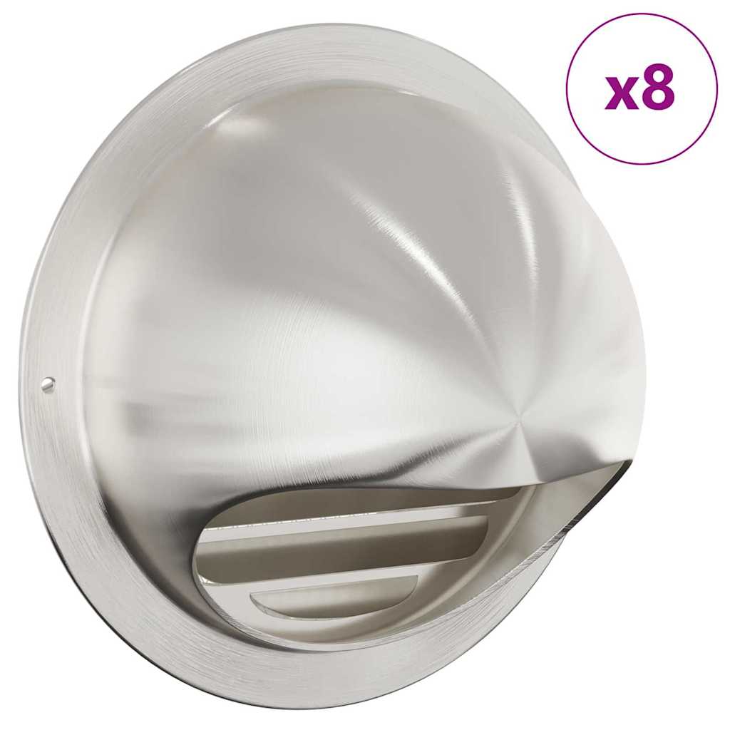 Pokrov ventilacije 8 pcs Srebrno 150 mm Nehrđajući čelik