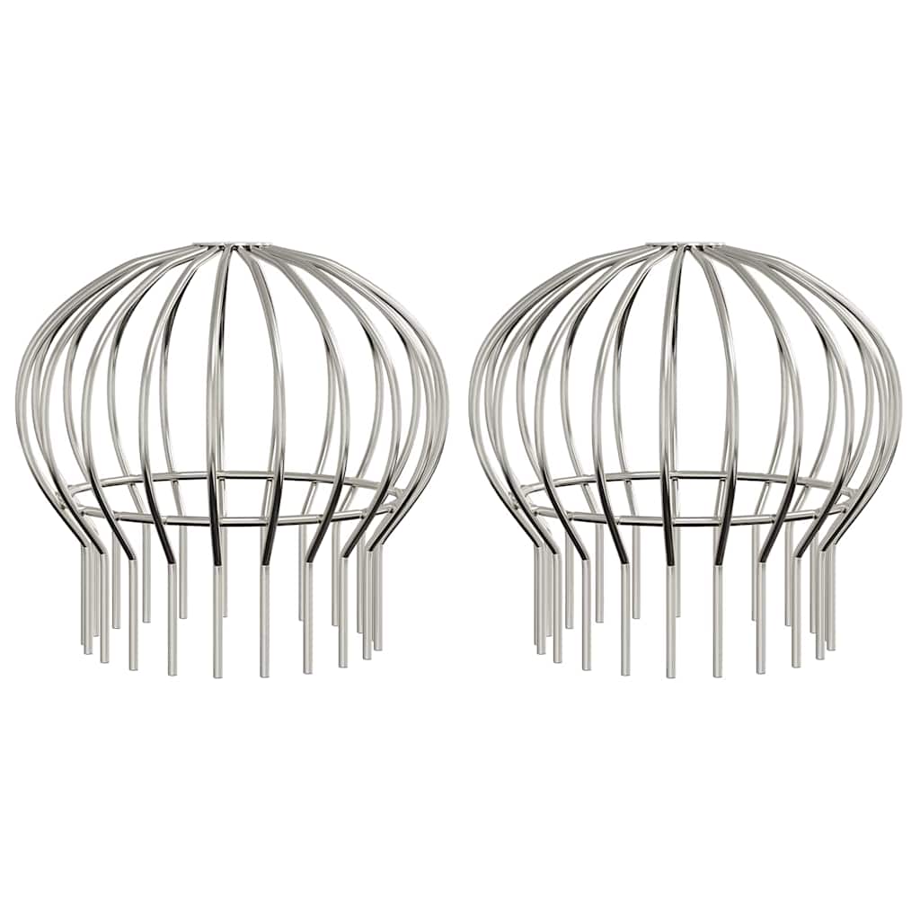 Zaštita od lišća za žljeb 2 pcs Srebrno 160 mm Nehrđajući čelik