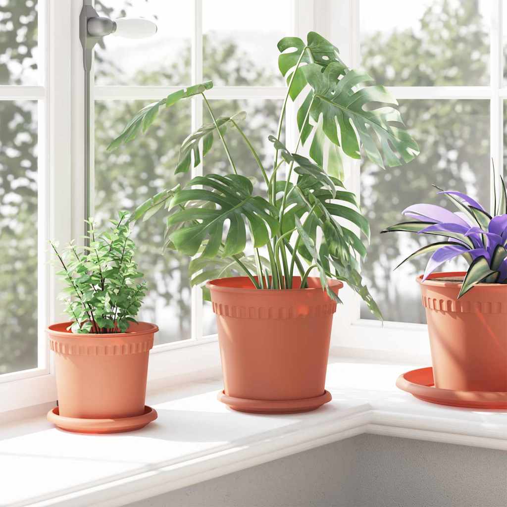 Okrugla saksija za cveće 6 pcs Crvena cigla Ø 19 x 16 cm