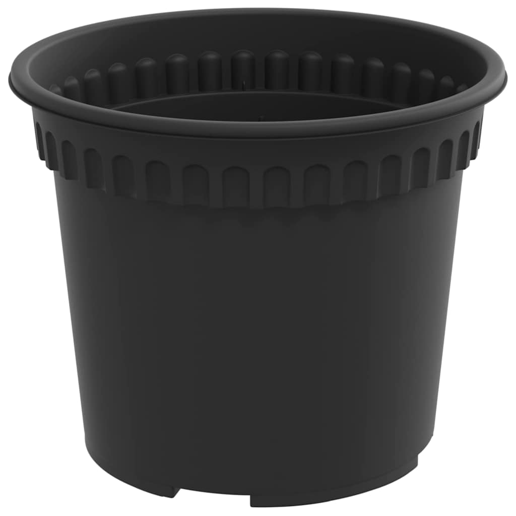Okrugla saksija za cveće 24 pcs Crna Ø 12,5 x 10 cm Plastika