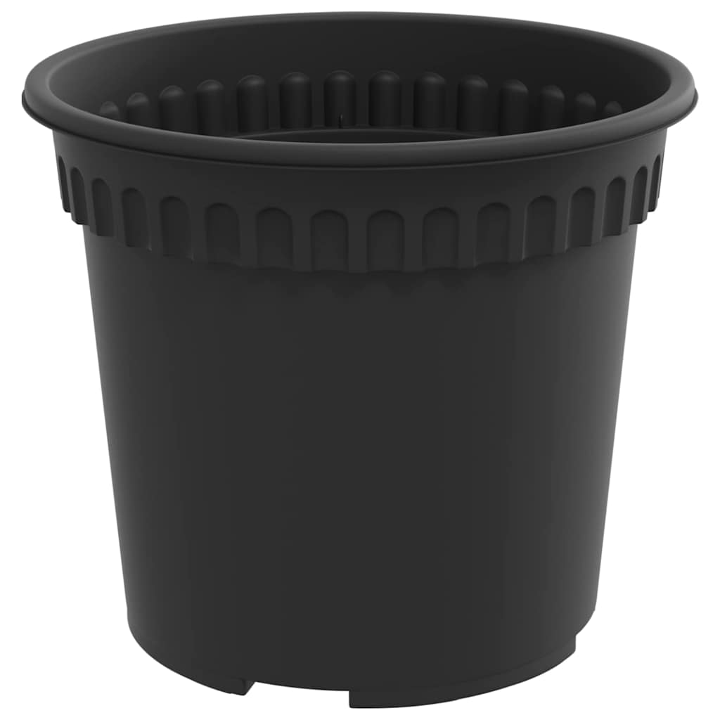 Okrugla saksija za cveće 24 pcs Crna Ø 15 x 12 cm Plastika