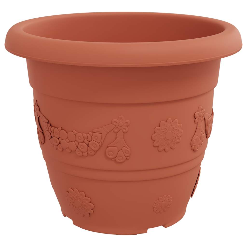 Okrugla saksija za cveće 6 pcs Crvena cigla Ø 34 x 28 cm
