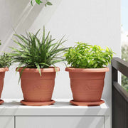 Okrugla saksija za cveće 24 pcs Crvena cigla Ø 22 x 18 cm