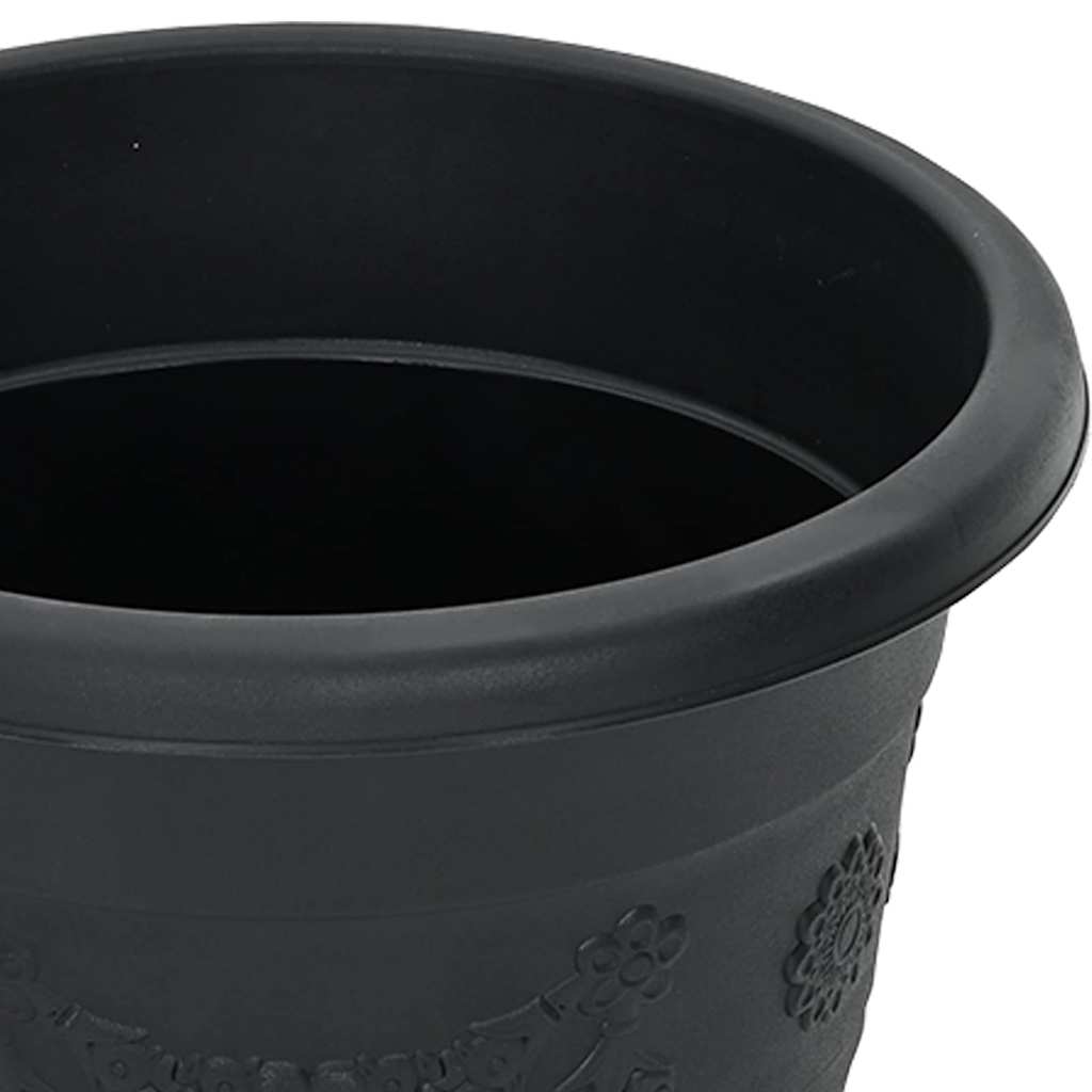 Okrugla saksija za cveće 24 pcs Crna Ø 39 x 32 cm Plastika
