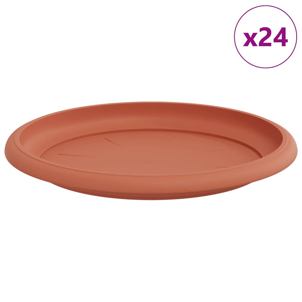 Kružni Pladanj za Cvijeće 24 pcs Crvena cigla Ø 14 x 2 cm