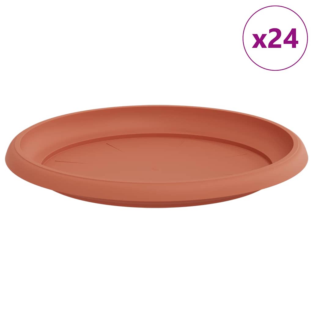 Kružni Pladanj za Cvijeće 24 pcs Crvena cigla Ø 23,5 x 2,5 cm