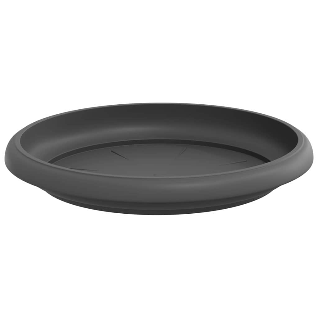 Kružni Pladanj za Cvijeće 24 pcs Crna Ø 15,5 x 2 cm Plastika
