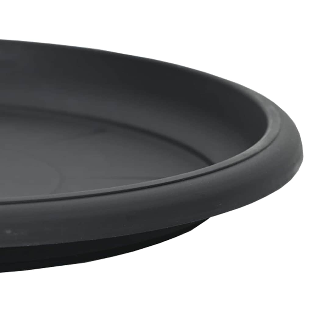 Kružni Pladanj za Cvijeće 24 pcs Crna Ø 21,5 x 2,5 cm Plastika