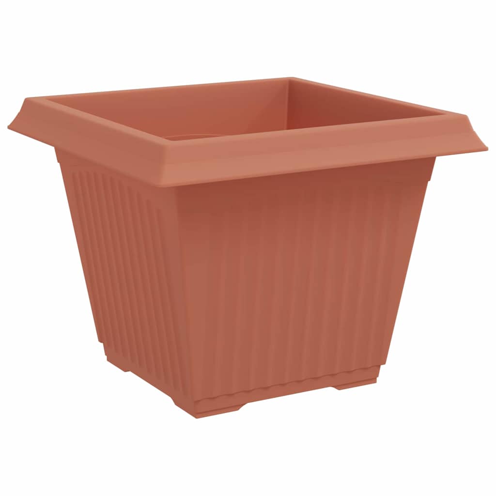 Kvadratna saksija za cvijeće 6 pcs Crvena cigla Plastika
