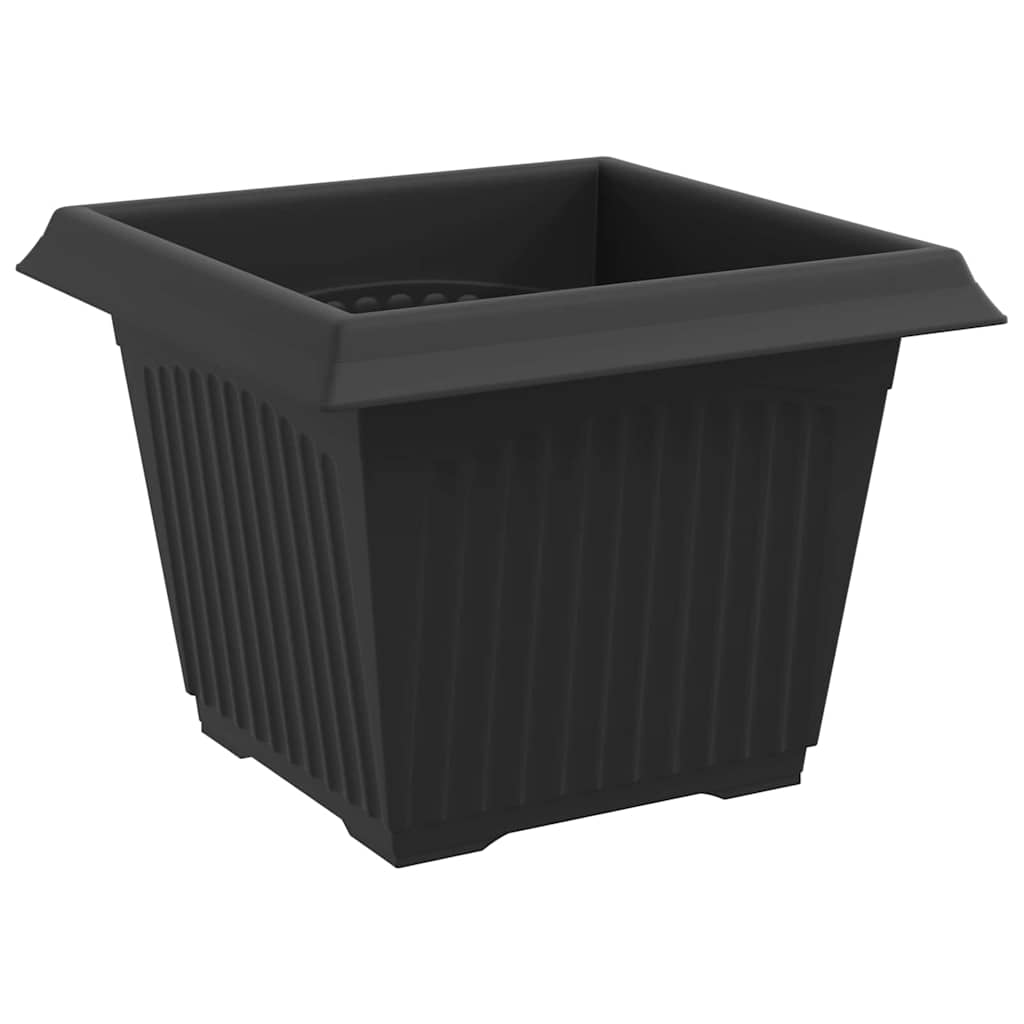 Kvadratna saksija za cvijeće 6 pcs Crna 23 x 23 x 17,5 cm