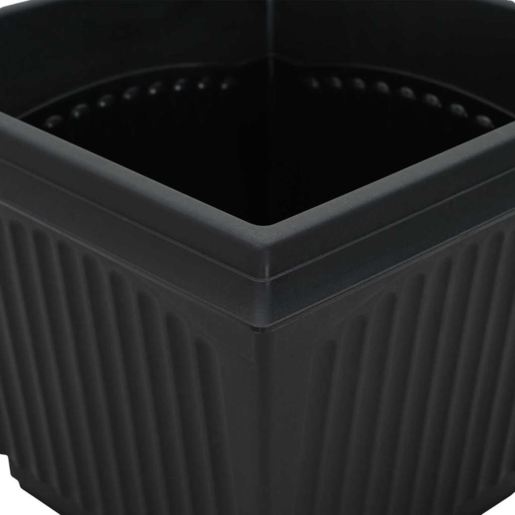 Kvadratna saksija za cvijeće 6 pcs Crna 43 x 43 x 33,5 cm