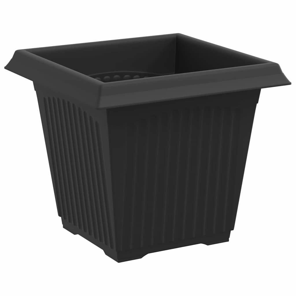 Kvadratna saksija za cvijeće 24 pcs Crna 16 x 16 x 14 cm