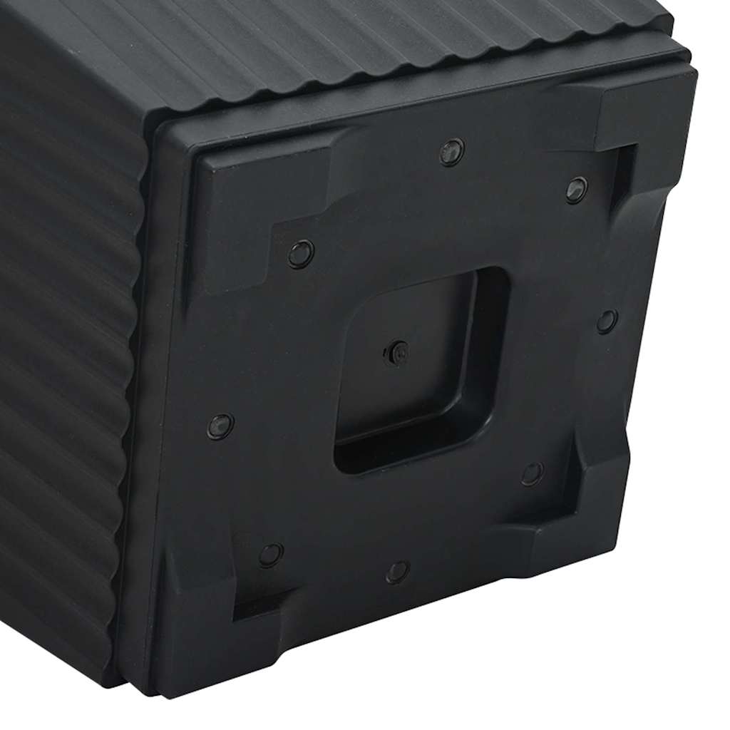 Kvadratna saksija za cvijeće 24 pcs Crna 28,5 x 28,5 x 22 cm