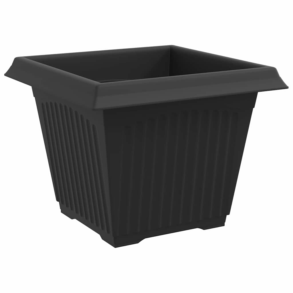 Kvadratna saksija za cvijeće 24 pcs Crna 28,5 x 28,5 x 22 cm