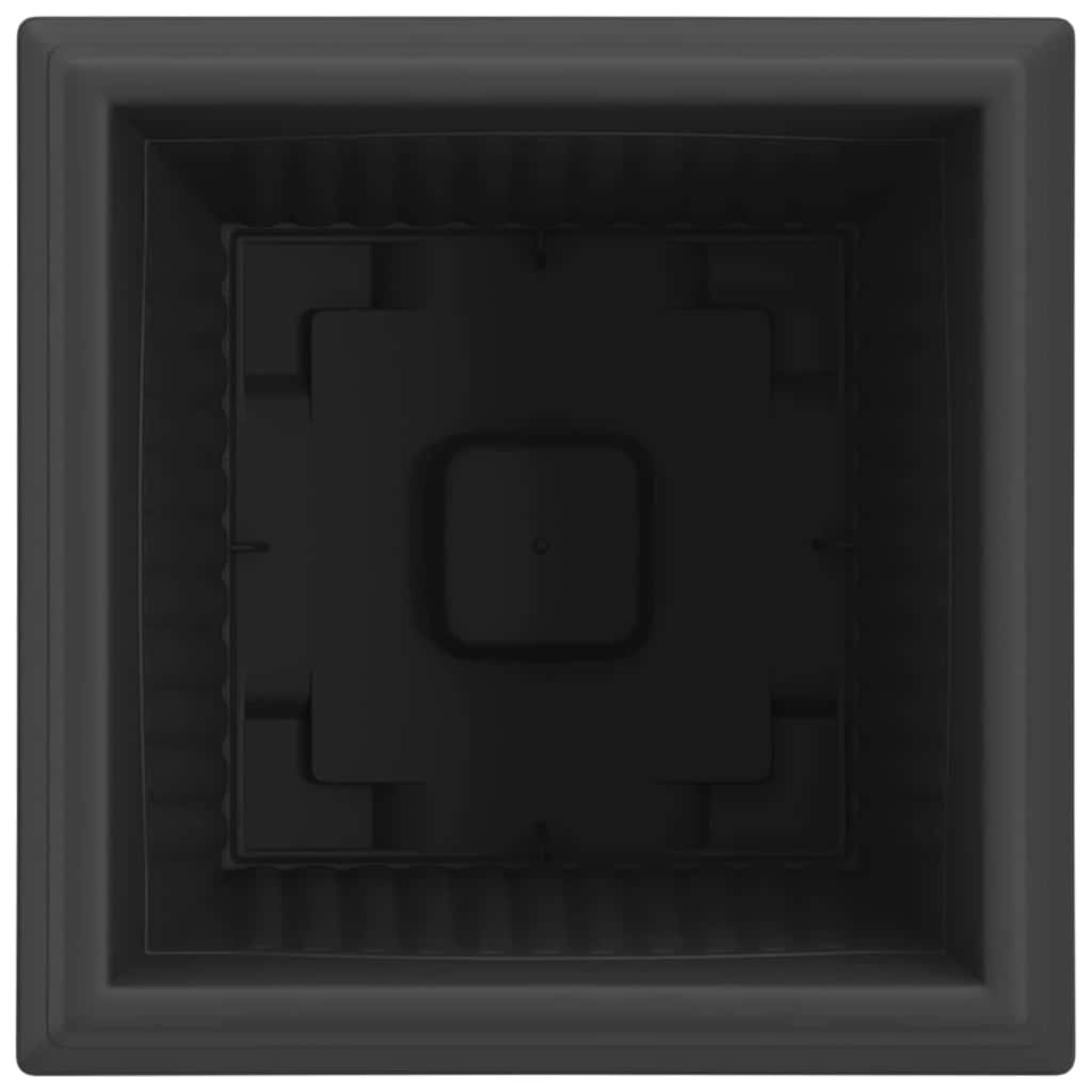 Kvadratna saksija za cvijeće 24 pcs Crna 33 x 33 x 26 cm
