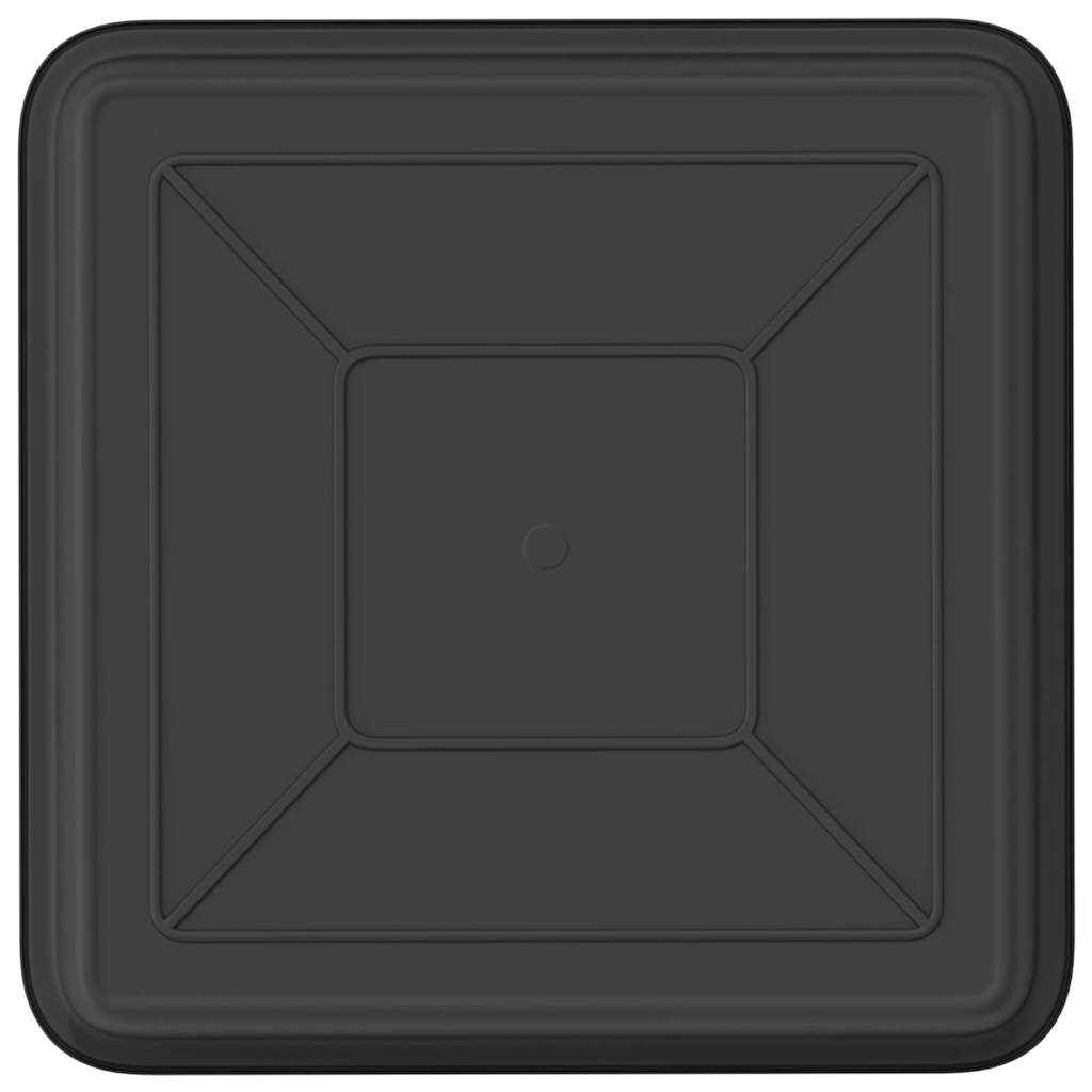 Kvadratna posuda za cvijeće 6 pcs Crna 18 x 18 x 2 cm Plastika