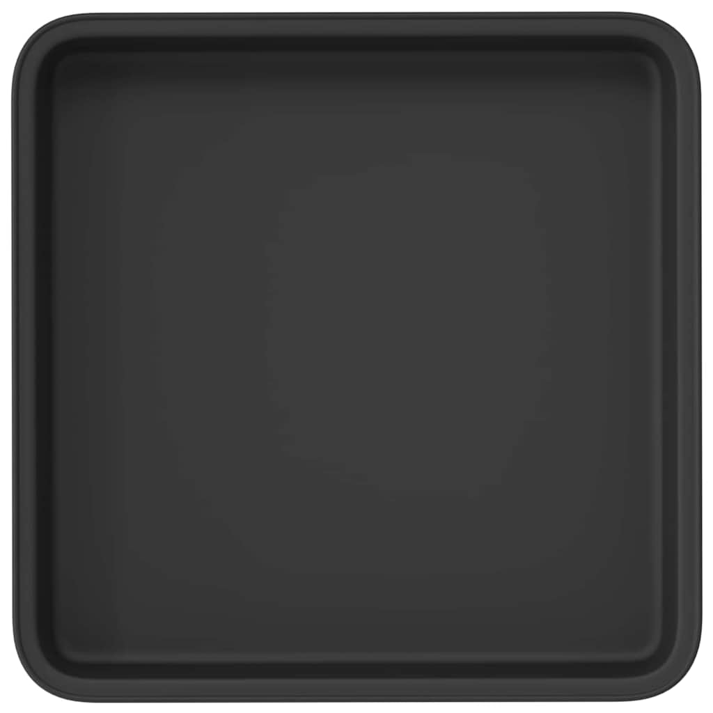 Kvadratna posuda za cvijeće 6 pcs Crna 18 x 18 x 2 cm Plastika