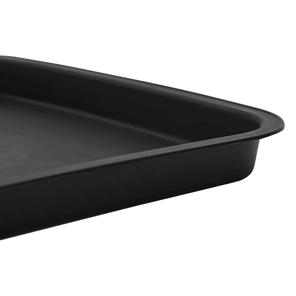 Kvadratna posuda za cvijeće 6 pcs Crna 25,5 x 25,5 x 2,5 cm