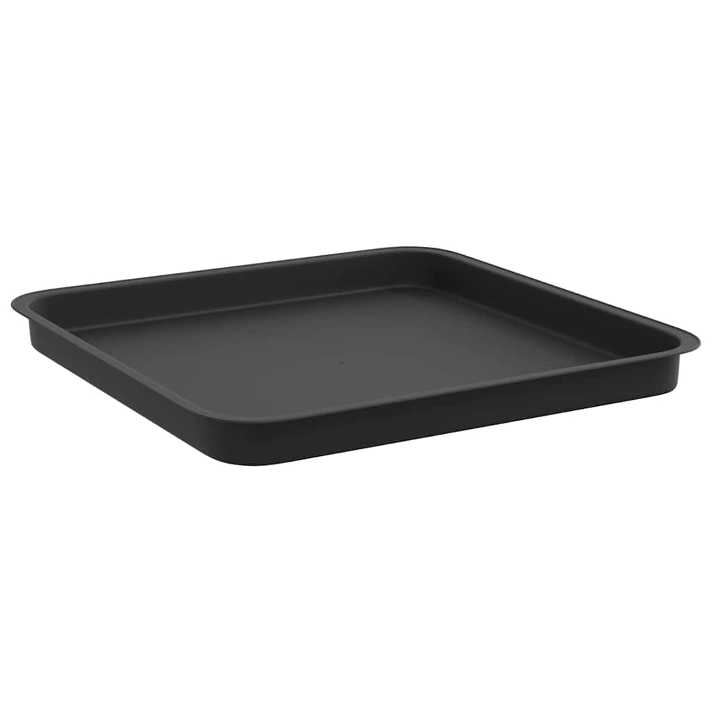 Kvadratna posuda za cvijeće 6 pcs Crna 36 x 36 x 2.5 cm