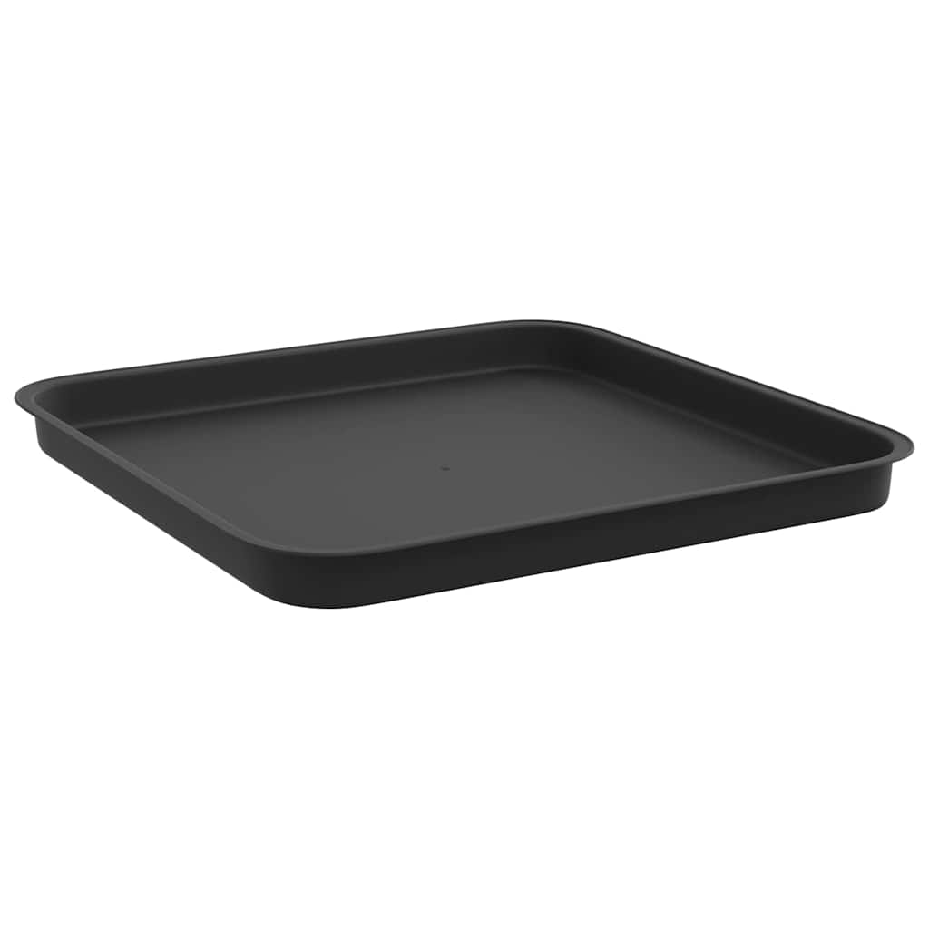 Kvadratna posuda za cvijeće 24 pcs Crna 32 x 32 x 2,5 cm