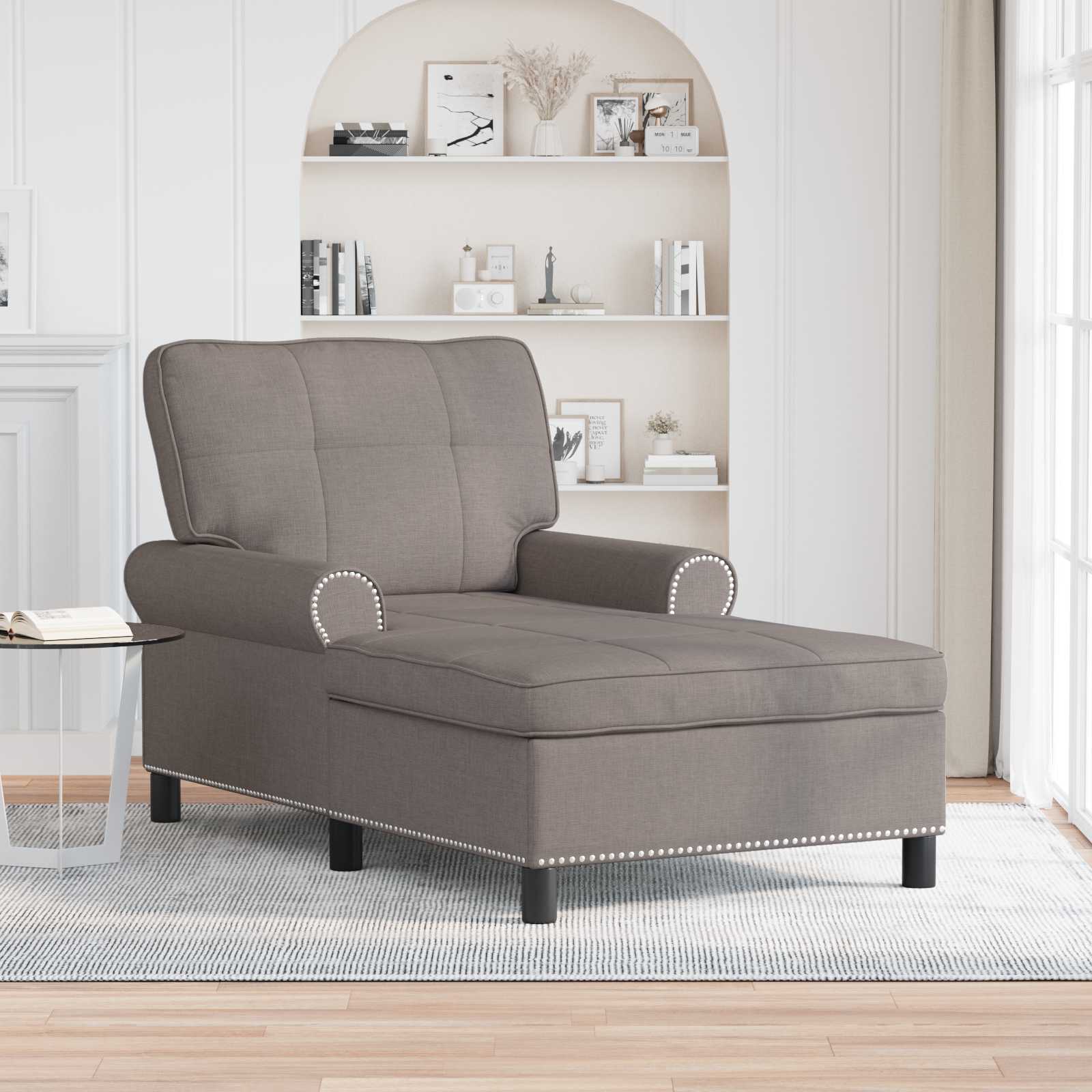 Ležaljka s jastukom Sivo-smeđa 91 x 157 x 91 cm tkanina