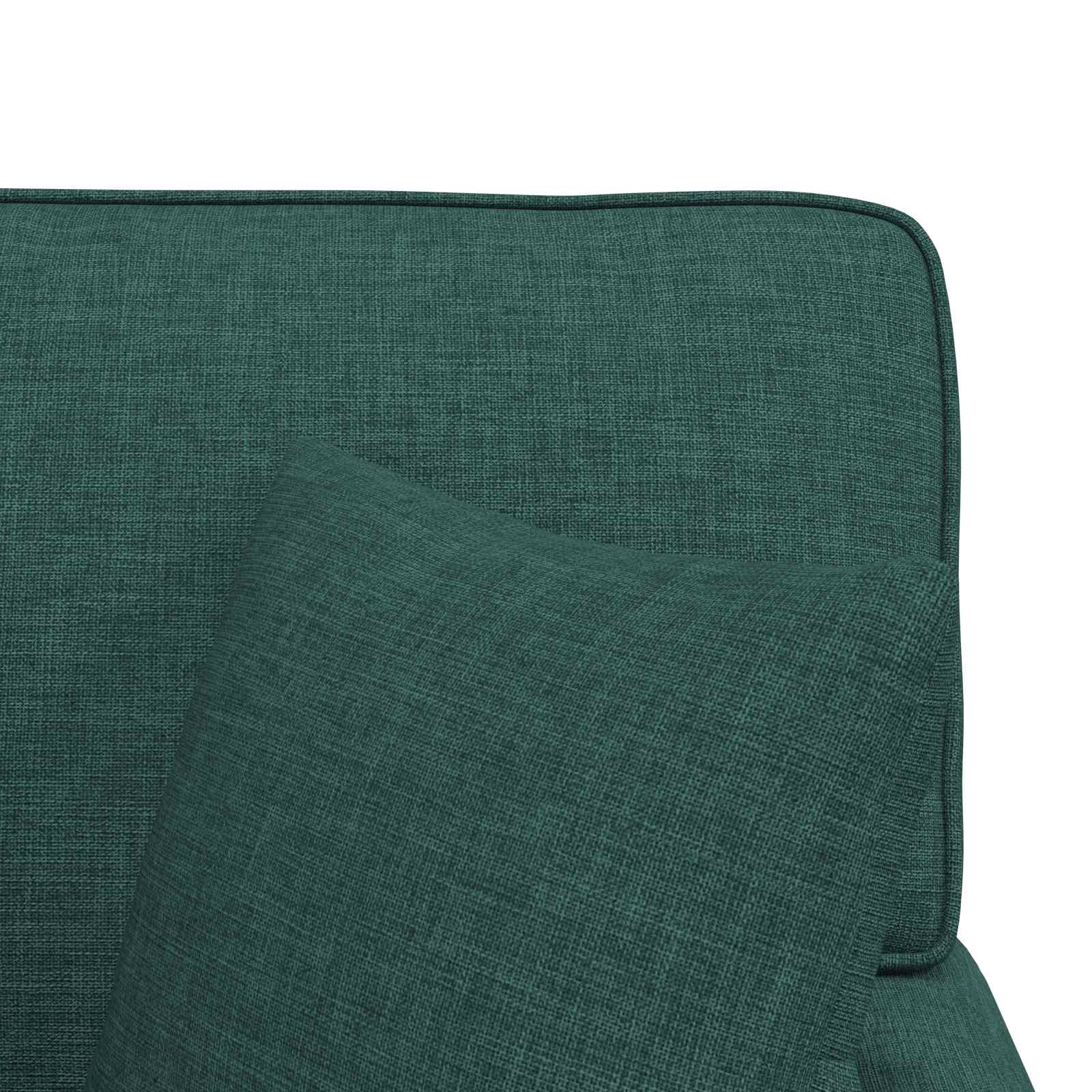 Ležaljka s suknjom s jastukom 3 pcs Tamnozelena tkanina