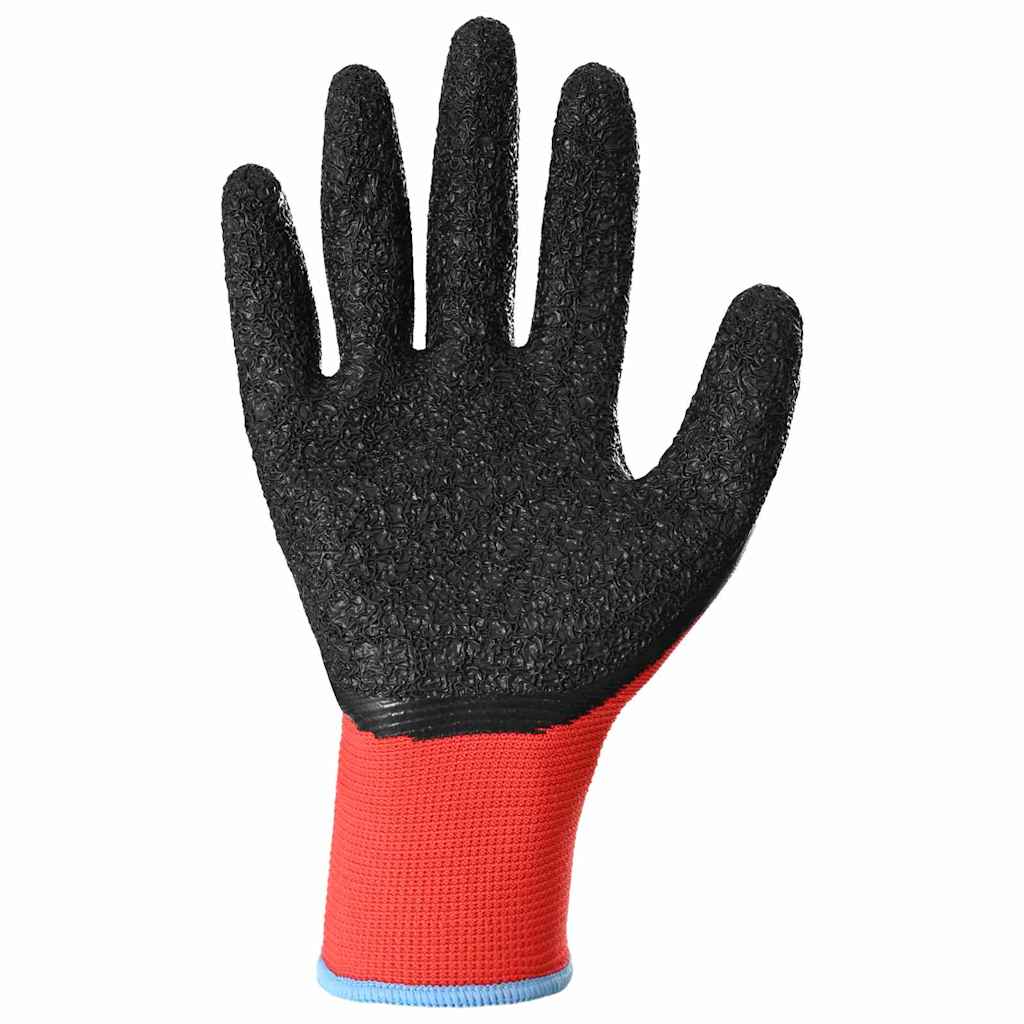 Rukavice za rad 24 pcs Crvena i Crna 9 / l Lateks premaz