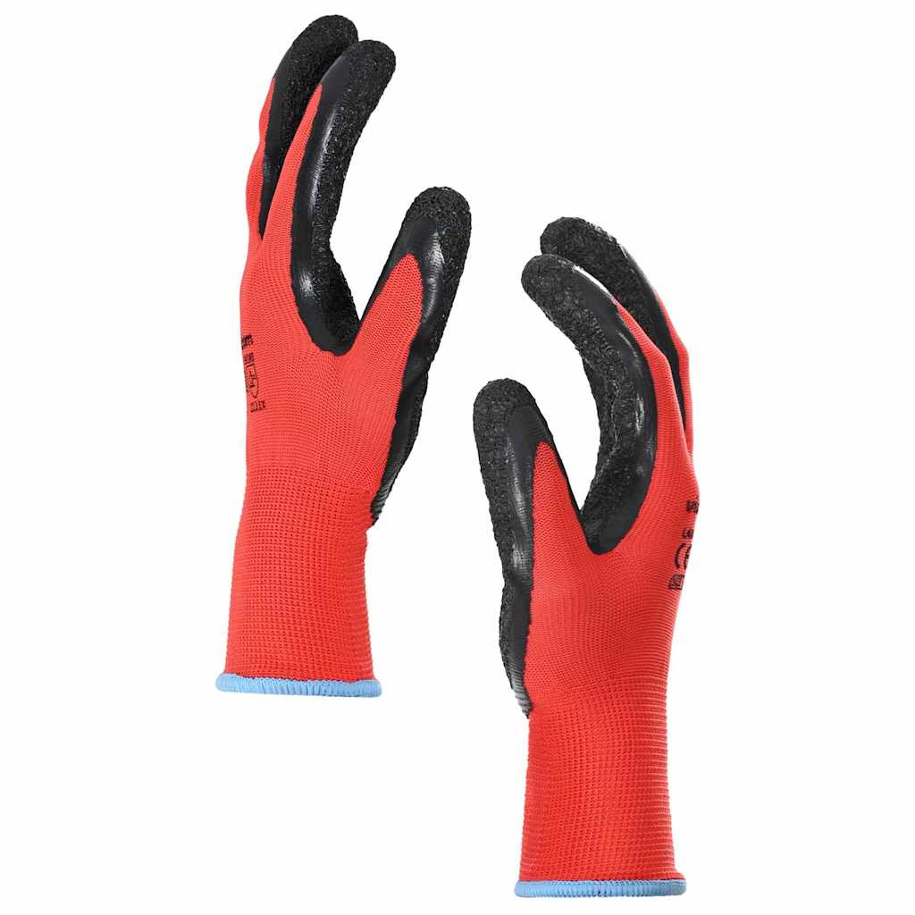 Rukavice za rad 24 pcs Crvena i Crna 9 / l Lateks premaz
