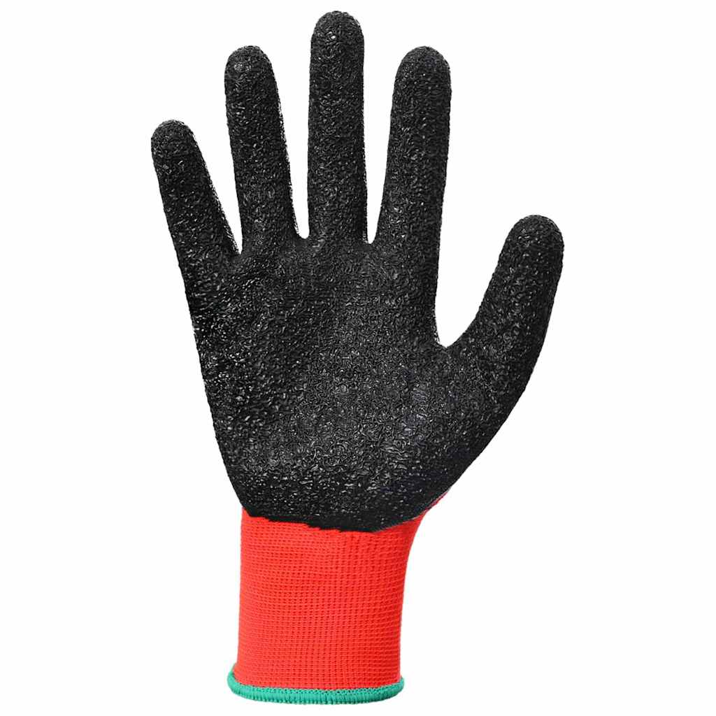 Rukavice za rad 24 pcs Crvena i Crna 11 / XXL Lateks premaz