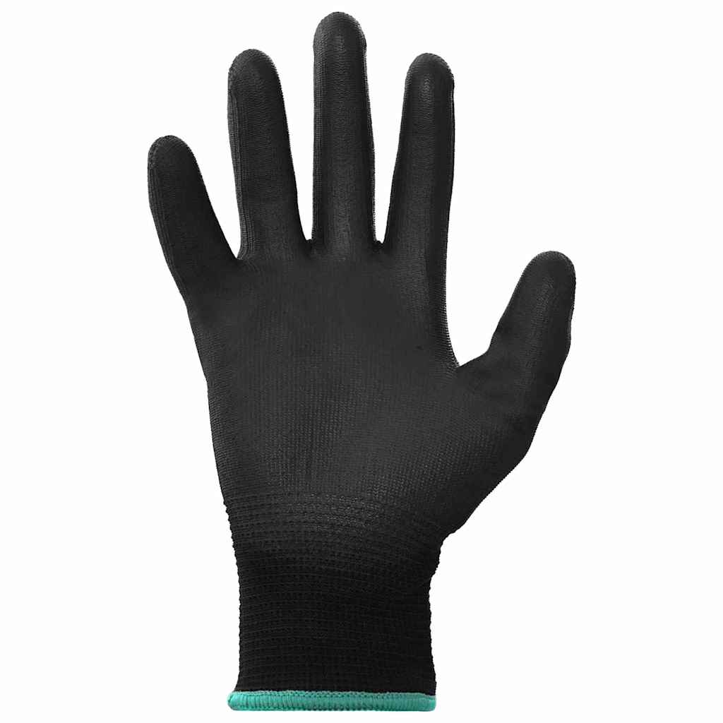Rukavice za rad 12 pcs Crna 11 / XXL Poliester
