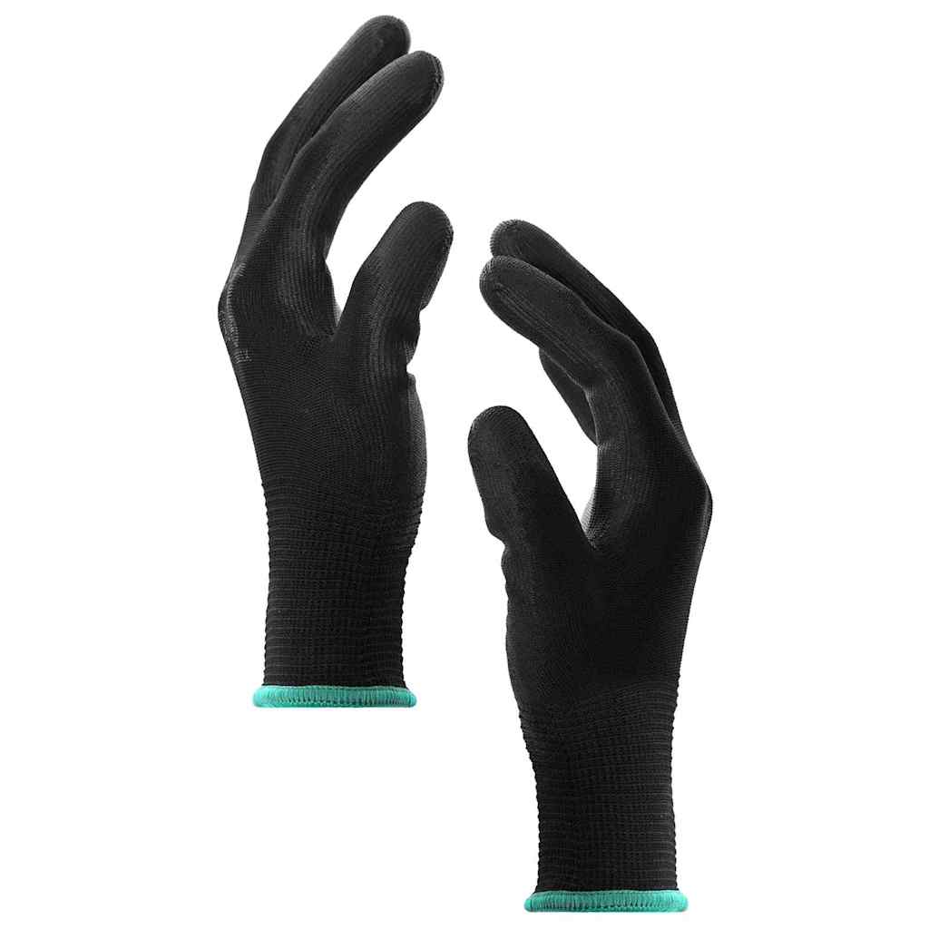 Rukavice za rad 12 pcs Crna 11 / XXL Poliester