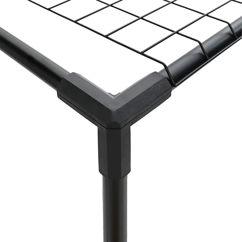 3-složni stalak za biljke Crna 400 x 32 x 104 cm Čelik