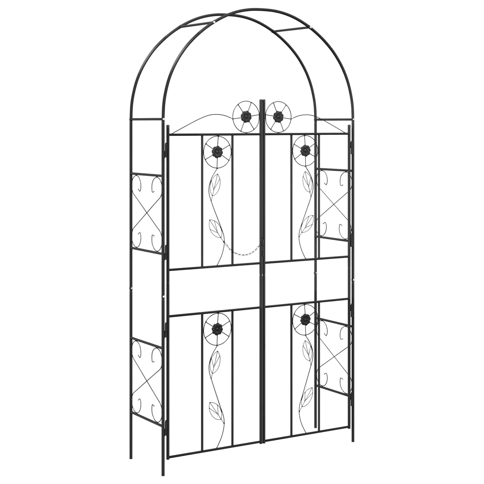 Vrtni Luk Jednobojno Crna 115 x 37 x 226 cm