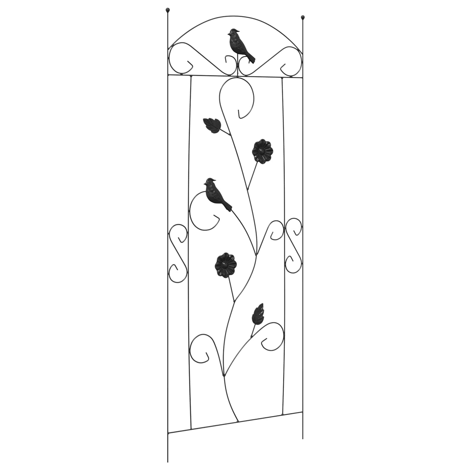 Vrtna Ograda 3 pcs Crna 110 x 40 cm Čelik