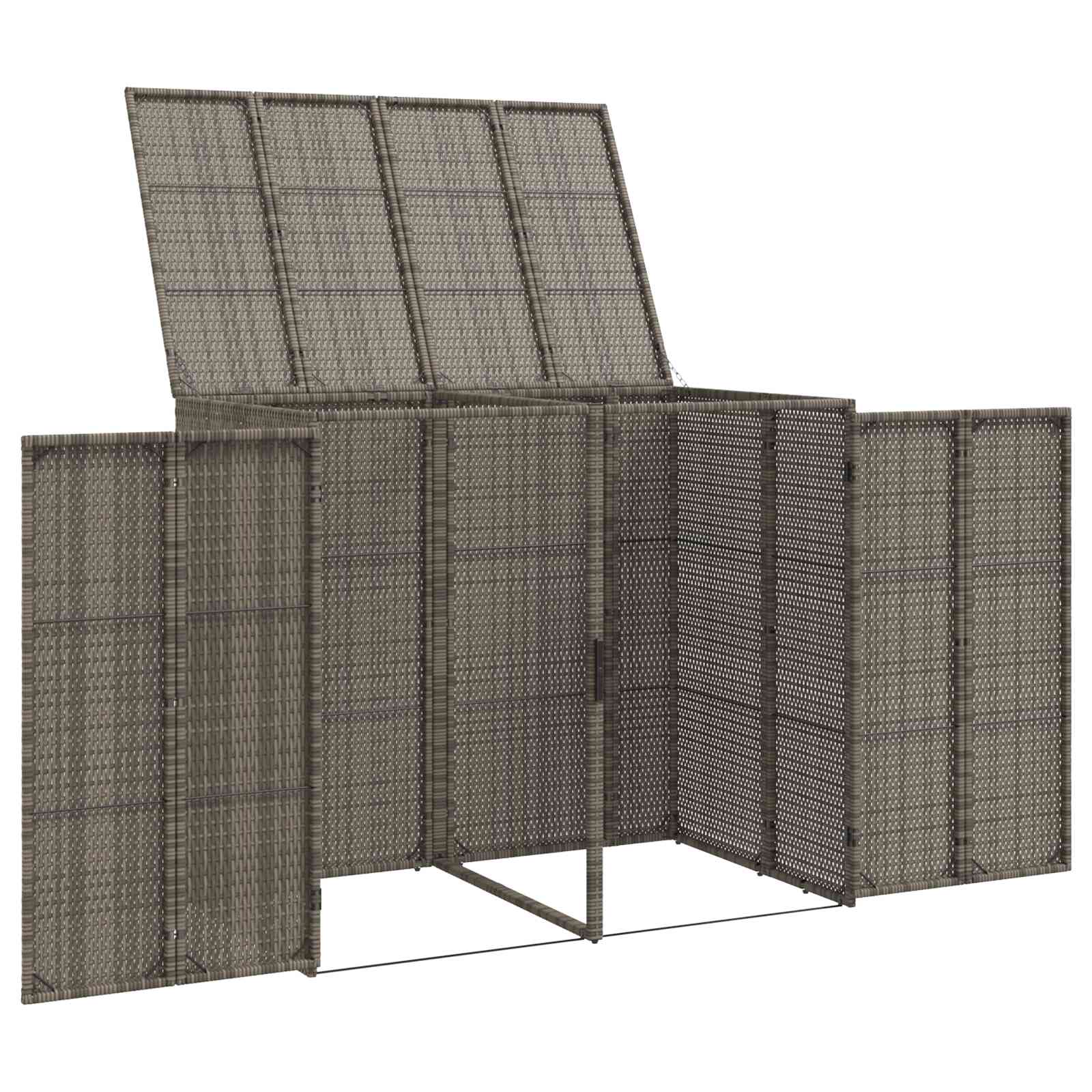 Kutija za smeće 2 pcs Siva 130 x 80 x 115 cm Polietilen