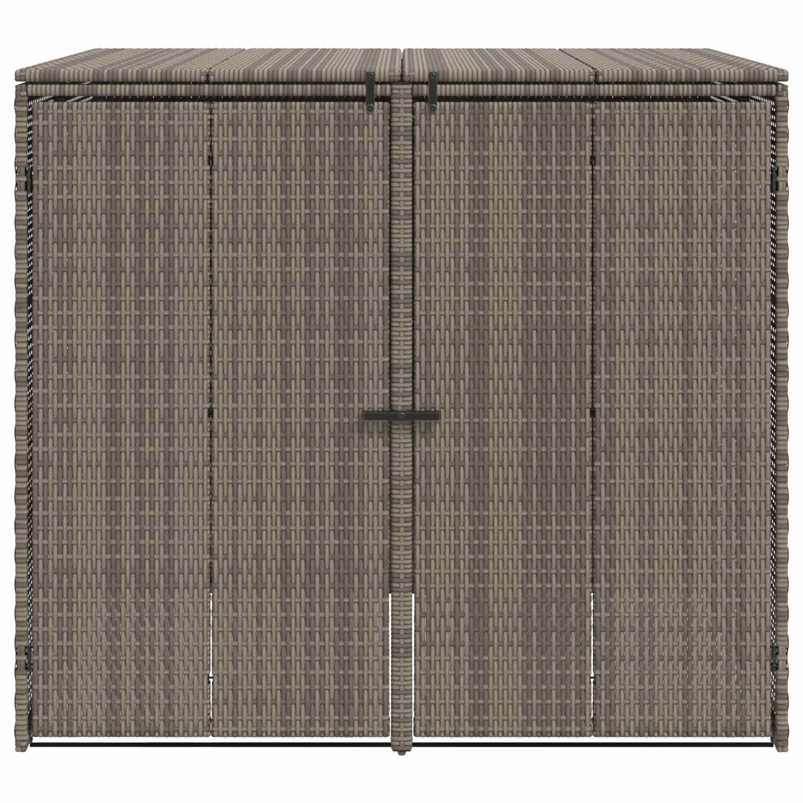 Kutija za smeće 2 pcs Siva 130 x 80 x 115 cm Polietilen