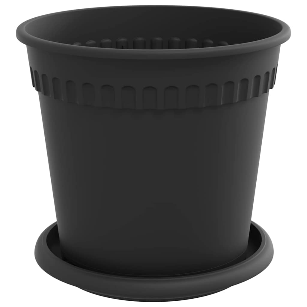 Saksije za biljke 6 pcs Crna Ø 17 x 14 cm Plastika
