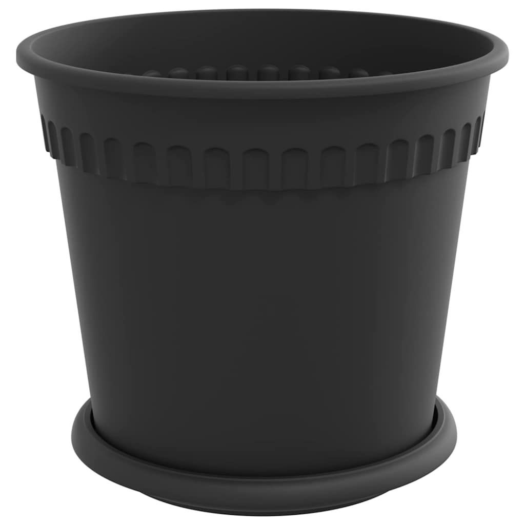 Saksije za biljke 24 pcs Crna Ø 19 x 16 cm Plastika