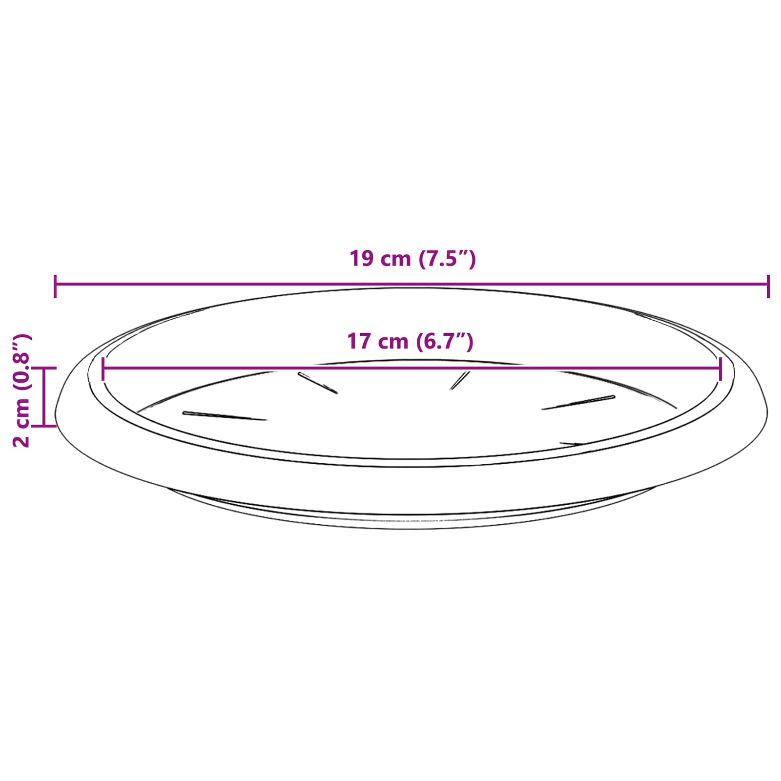 Saksije za biljke 6 pcs Crna Ø 26 x 21.5 cm Plastika