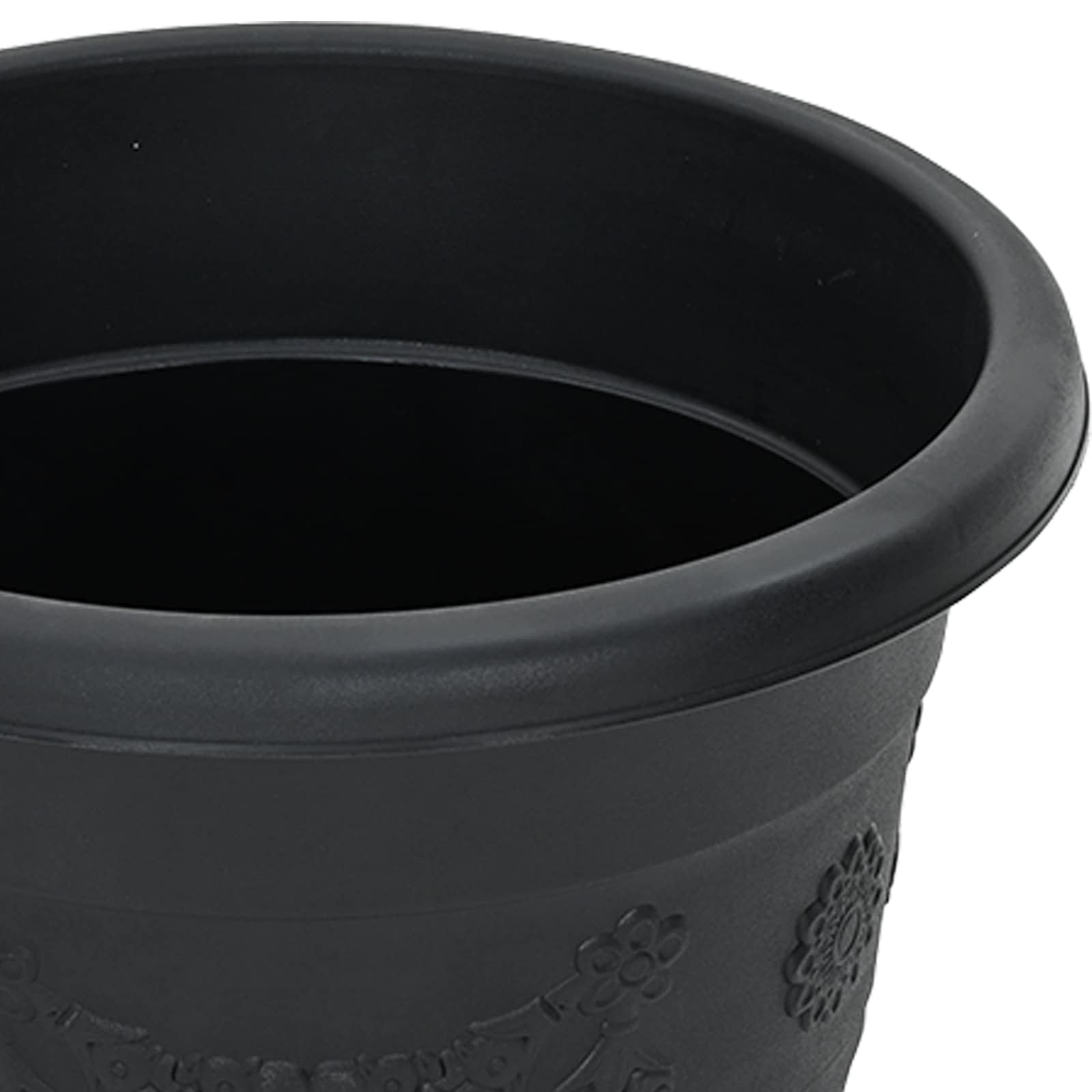 Saksije za biljke 6 pcs Crna Ø 39 x 32 cm Plastika