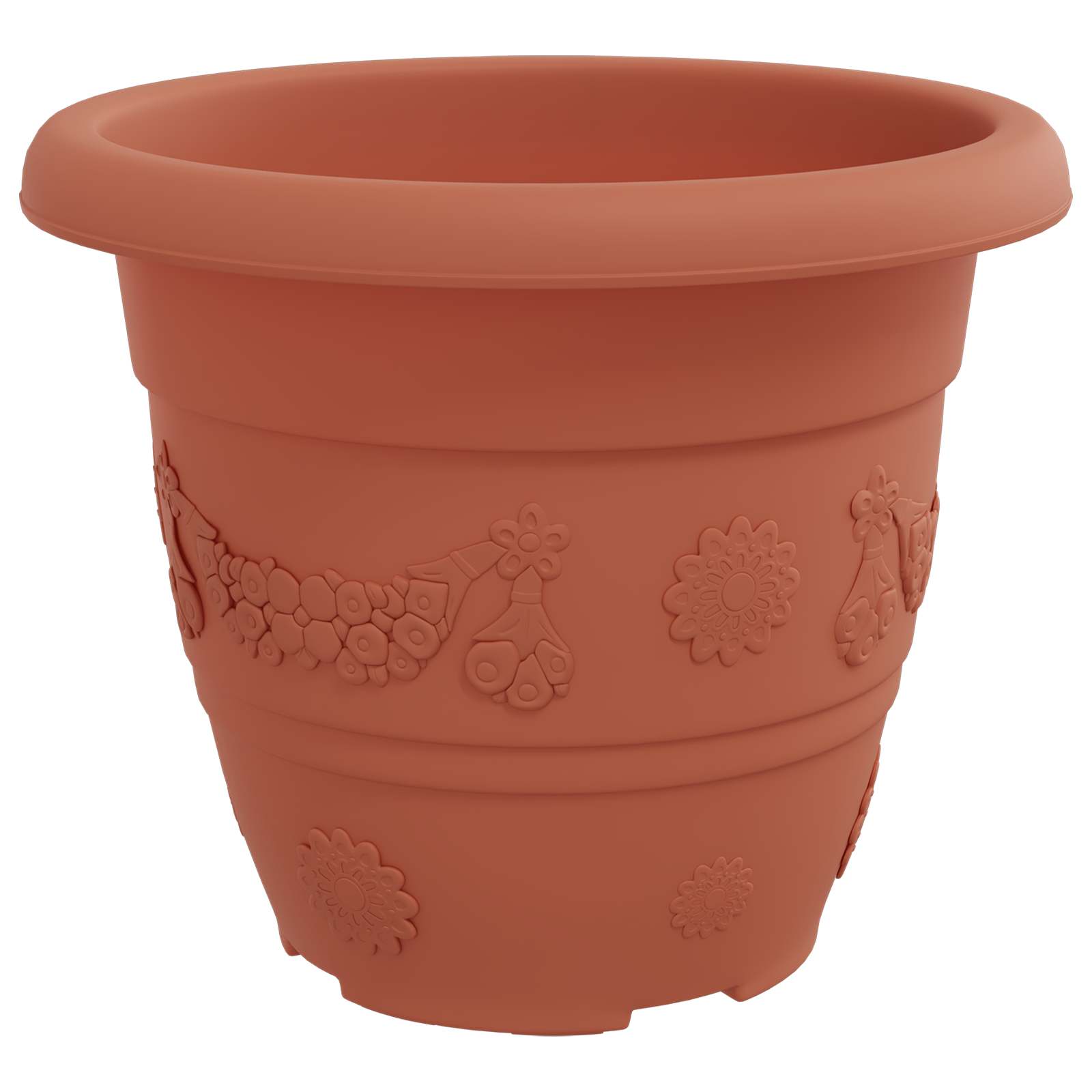 Saksije za biljke 24 pcs Crvena cigla Ø 22 x 18 cm Plastika