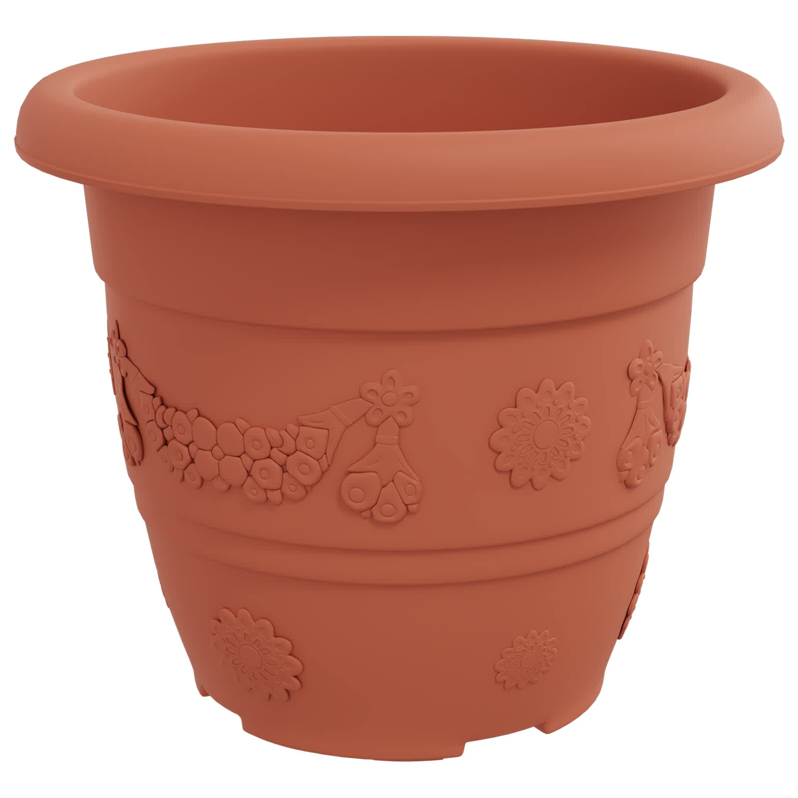 Saksije za biljke 24 pcs Crvena cigla Ø 30 x 25 cm Plastika