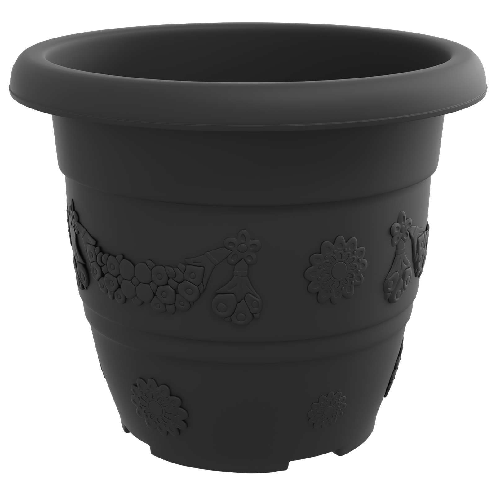 Saksije za biljke 24 pcs Crna Ø 30 x 25 cm Plastika