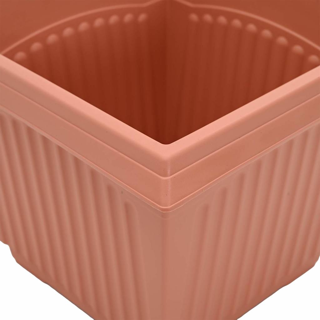 Saksije za biljke 6 pcs Crvena cigla 23 x 23 x 17,5 cm Plastika