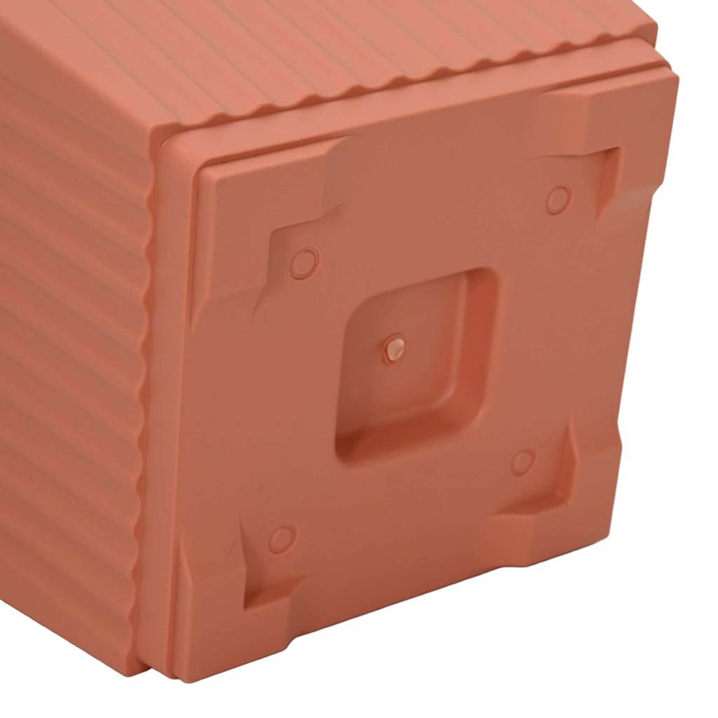 Saksije za biljke 6 pcs Crvena cigla 23 x 23 x 17,5 cm Plastika