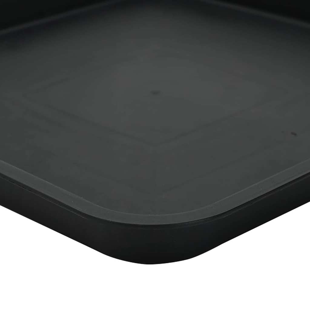 Saksije za biljke 6 pcs Crna 33 x 33 x 26 cm Plastika