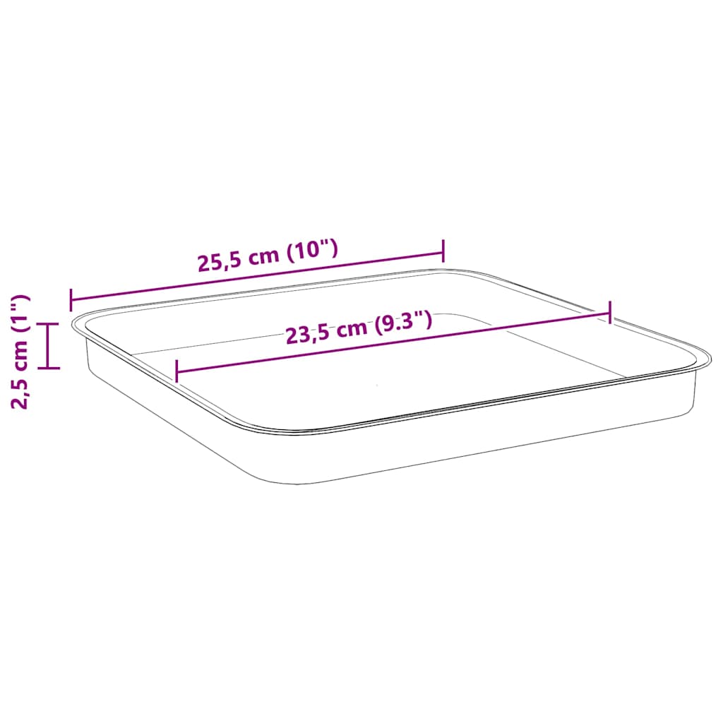 Saksije za biljke 6 pcs Crna 33 x 33 x 26 cm Plastika