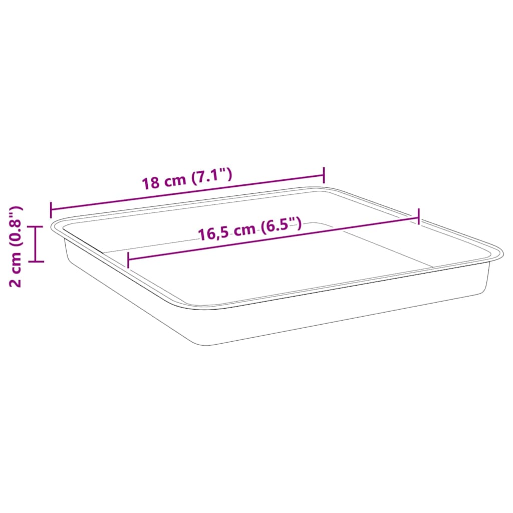 Saksije za biljke 24 pcs Crna 23 x 23 x 17,5 cm Plastika
