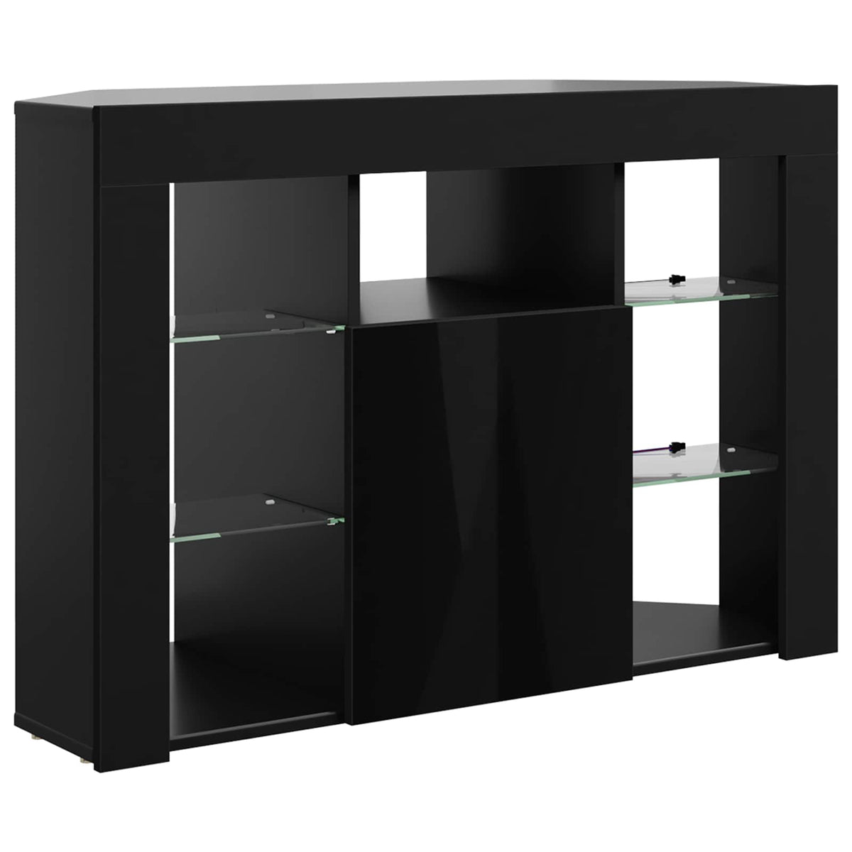 Kotni LED TV ormar 100x40x68cm Crna Konstruirano drvo