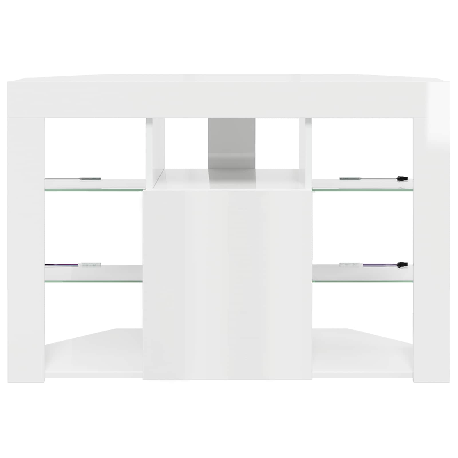 Kotni LED TV ormar Zidne Visoki sjaj bijela 100x40x68cm